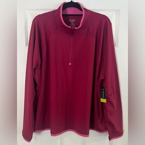 Tek Gear NWT Women’s Magenta Color blocked Quarter Zip Pullover
